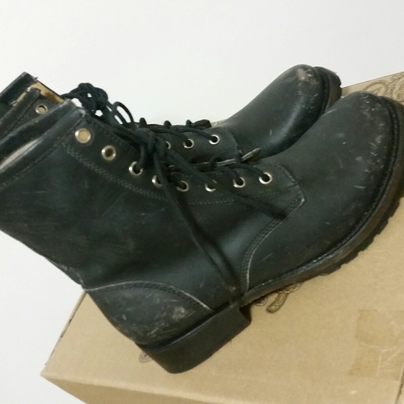 New Urban Outfitters Ecote Ranger Combat Leather b - Picture 3 of 12